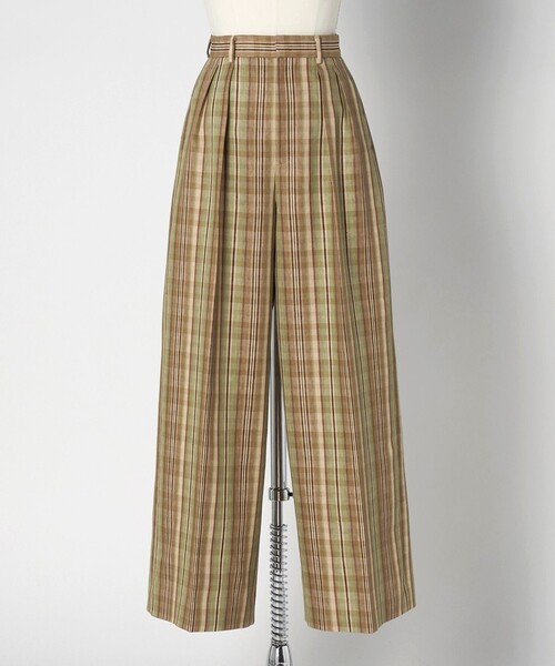 LOEFF(ロエフ)の「<LOEFF>チェック バギーパンツ(その他パンツ・レディース・ベージュ・1/0/00)」の1枚目の写真