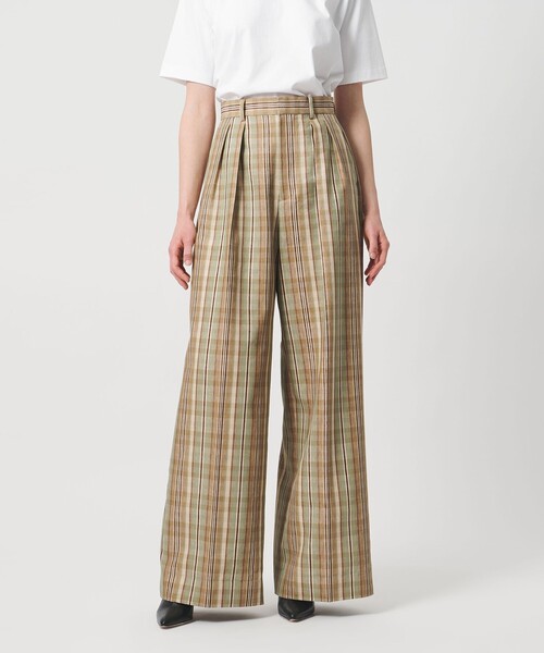 LOEFF(ロエフ)の「<LOEFF>チェック バギーパンツ(その他パンツ・レディース・ベージュ・1/0/00)」の4枚目の写真