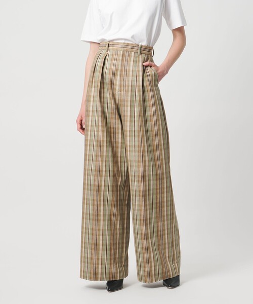 LOEFF(ロエフ)の「<LOEFF>チェック バギーパンツ(その他パンツ・レディース・ベージュ・1/0/00)」の5枚目の写真