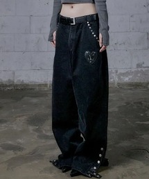 MUCENT（ムセント）の「◇MUCENT◇ブランド直輸入正規品 ブレン リベット ポイント ワイド デニム パンツ BREN RIVET POINT WIDE DENIM PANTS（デニムパンツ）」