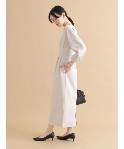 sm2rhythm（サマンサモスモスリズム）の「タックワンピース（ワンピース・レディース・ライトベージュ/ブラック・L/M）」の11枚目の写真