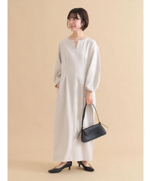 sm2rhythm（サマンサモスモスリズム）の「タックワンピース（ワンピース・レディース・ライトベージュ/ブラック・L/M）」の15枚目の写真