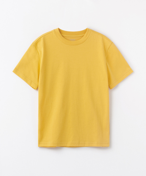 MUSINSA STANDARD KIDS（ムシンサスタンダードキッズ）の「[クールスタンダード] リラックスドクルーネックTシャツ [メロウイエロー]（Tシャツ/カットソー・レディース・その他・100/110/120/130/140/150/160）」の4枚目の写真