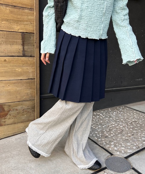 WC(ダブル シー)の「レースヘムワイドパンツ(その他パンツ・レディース・ブラック/グレー/ピンク・FREE)」の10枚目の写真