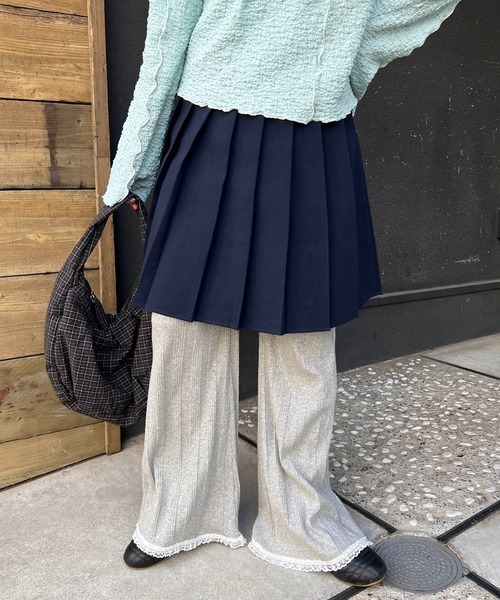 WC(ダブル シー)の「レースヘムワイドパンツ(その他パンツ・レディース・ブラック/グレー/ピンク・FREE)」の9枚目の写真