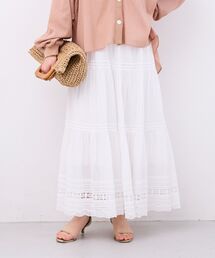 le.coeur blanc（ルクールブラン）の「コットンレーススカート（スカート）」