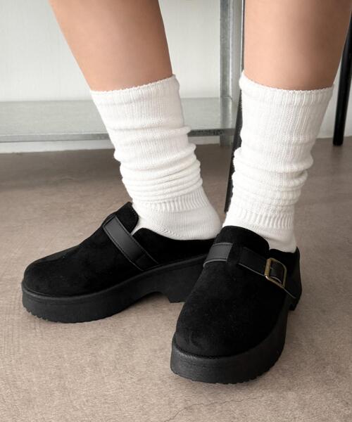 WEGO（ウィゴー）の「WEGO/ベルトデザインサボ（サンダル・レディース・ブラック/キャメル・SMALL/LARGE/MEDIUM）」の3枚目の写真