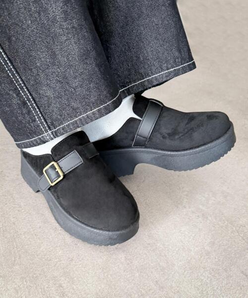 WEGO（ウィゴー）の「WEGO/ベルトデザインサボ（サンダル・レディース・ブラック/キャメル・SMALL/LARGE/MEDIUM）」の5枚目の写真