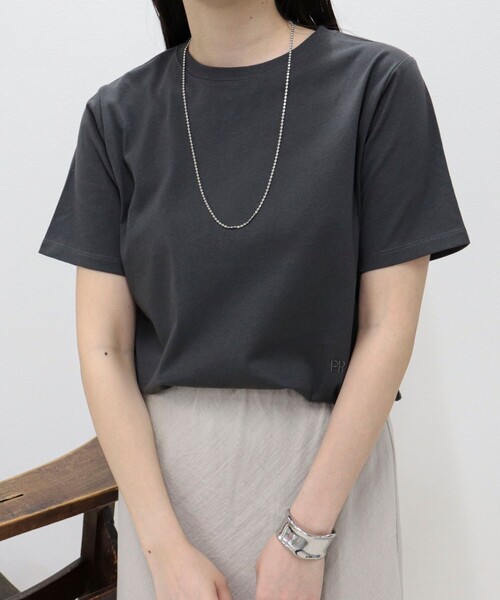 fredy emue(フレディエミュ)の「汗ジミ軽減天竺BasicTシャツ(Tシャツ/カットソー・レディース・ブラウン系その他/ライトグレー/ベージュ系その他/チャコールグレー/オフホワイト・38)」の14枚目の写真