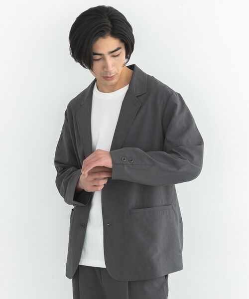 CRAFT STANDARD BOUTIQUE(クラフトスタンダードブティック)の「イージーケア/吸水速乾/UVカット/ 上下セットアップ(セットアップ・メンズ・チャコールグレー/ブラック・L/M)」の16枚目の写真