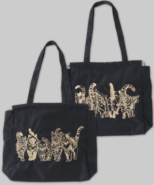 セール】Cat Print Tote Bag/猫 アニマル プリント アソート トート