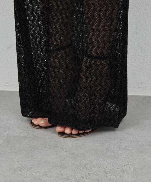 GALLARDAGALANTE(ガリャルダガランテ)の「ラメラッセルスカート(スカート・レディース・ブラック/ベージュ・FREE)」の18枚目の写真