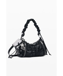 Desigual | シルバーチャーム付きギャザーハンドル ミディアムショルダーバッグ(ショルダーバッグ)