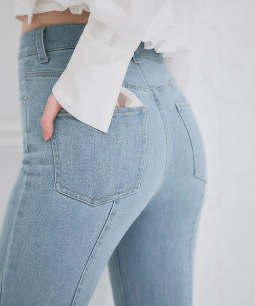 ROYAL PARTY（ロイヤルパーティー）の「liberty デニムフレアパンツ（デニムパンツ・レディース・インディゴブルー/ブルー・SMALL/MEDIUM）」の9枚目の写真