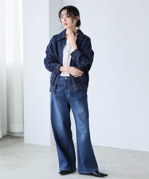 itto...（イット）の「デニムフライトジャケット（デニムジャケット・レディース・ブルー/インディゴブルー・M）」の11枚目の写真