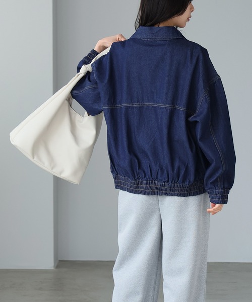 itto...（イット）の「デニムフライトジャケット（デニムジャケット・レディース・ブルー/インディゴブルー・M）」の16枚目の写真