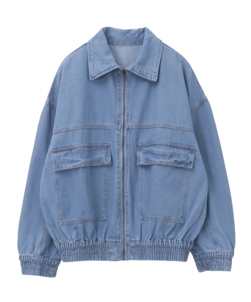 itto...（イット）の「デニムフライトジャケット（デニムジャケット・レディース・ブルー/インディゴブルー・M）」の9枚目の写真