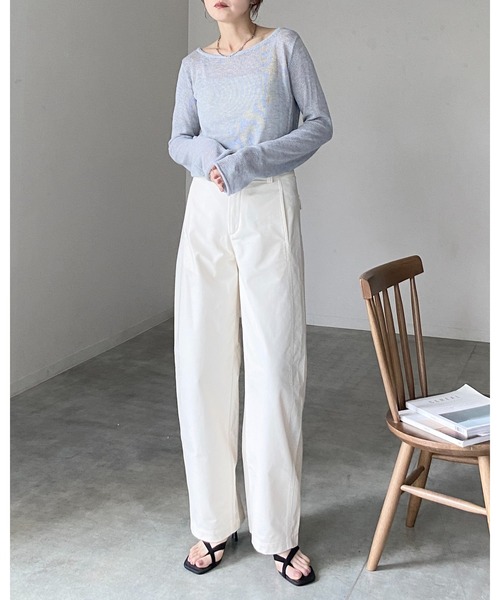 She's Closet(シーズクローゼット)の「透かし編み 長袖 シアー メッシュニット プルオーバー トップス(ニット/セーター・レディース・ブラック/アイボリー/ベージュ/グレー/ピンク/レッド/ブラウン・FREE)」の21枚目の写真