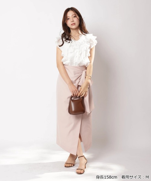 Apuweiser-riche（アプワイザーリッシェ）の「花びらフリルブラウス（シャツ/ブラウス・レディース・ピンクベージュ/クリーム/ホワイト/ミント・1/2）」の9枚目の写真