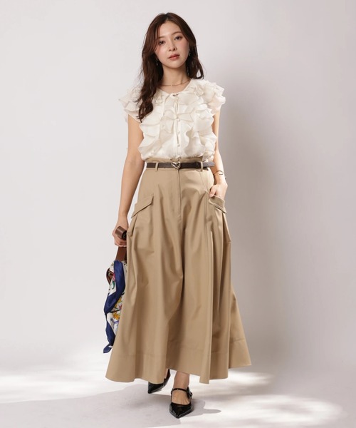 Apuweiser-riche（アプワイザーリッシェ）の「花びらフリルブラウス（シャツ/ブラウス・レディース・ピンクベージュ/クリーム/ホワイト/ミント・1/2）」の20枚目の写真