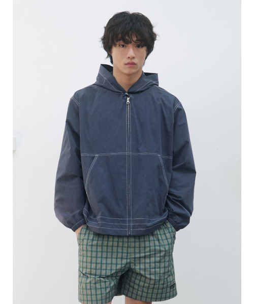 KIJUN MEN(キジュンメンズ)の「Navajo Hooded Jacket Navy(ナイロンジャケット・メンズ・その他・MEDIUM/LARGE/X-LARGE)」の1枚目の写真