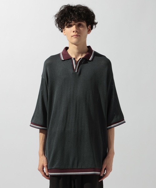 niko and...（ニコアンド）の「配色スキッパーポロ（ポロシャツ・メンズ・ブラウン/ネイビー/アイボリー・LARGE/MEDIUM）」の15枚目の写真