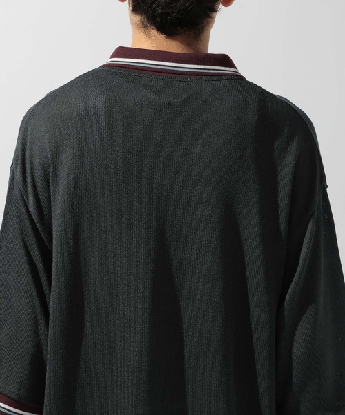 niko and...（ニコアンド）の「配色スキッパーポロ（ポロシャツ・メンズ・ブラウン/ネイビー/アイボリー・LARGE/MEDIUM）」の21枚目の写真