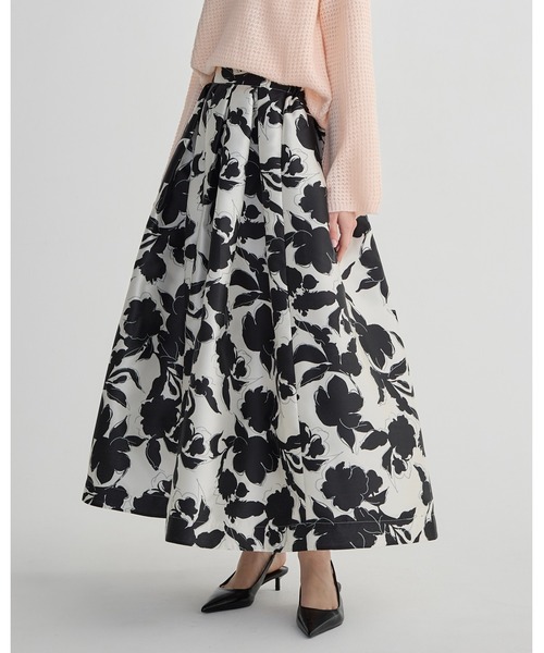 BIRTHDAY BASH(バースデイバッシュ)の「FLOWER VOLUME FLARE SKIRT(フラワーボリュームフレアスカート)(スカート・レディース・ミント/ホワイト・SMALL/MEDIUM)」の1枚目の写真