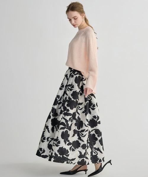 BIRTHDAY BASH(バースデイバッシュ)の「FLOWER VOLUME FLARE SKIRT(フラワーボリュームフレアスカート)(スカート・レディース・ミント/ホワイト・SMALL/MEDIUM)」の15枚目の写真