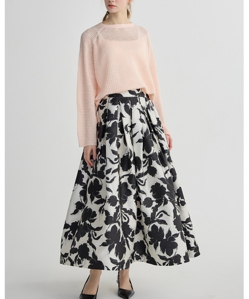 BIRTHDAY BASH(バースデイバッシュ)の「FLOWER VOLUME FLARE SKIRT(フラワーボリュームフレアスカート)(スカート・レディース・ミント/ホワイト・SMALL/MEDIUM)」の12枚目の写真