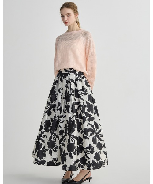 BIRTHDAY BASH(バースデイバッシュ)の「FLOWER VOLUME FLARE SKIRT(フラワーボリュームフレアスカート)(スカート・レディース・ミント/ホワイト・SMALL/MEDIUM)」の16枚目の写真