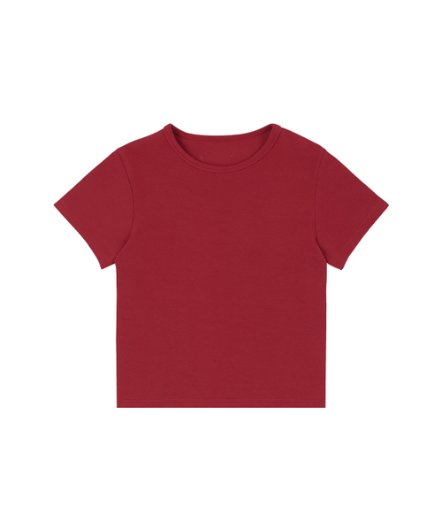 LAZYZ(レイジジ)の「デイリーTシャツ(3色)(Tシャツ/カットソー・レディース・カーキ/レッド/チャコールグレー・F)」の3枚目の写真