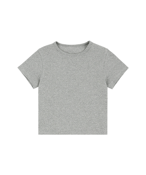 LAZYZ(レイジジ)の「デイリーTシャツ(3色)(Tシャツ/カットソー・レディース・カーキ/レッド/チャコールグレー・F)」の2枚目の写真