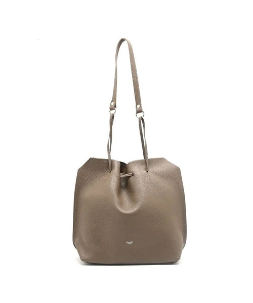 blancle(ブランクレ)の「blancle S.LEA DRAPE DRAWST BAG(ショルダーバッグ・レディース・ブラック/ベージュ系その他・FREE)」の2枚目の写真