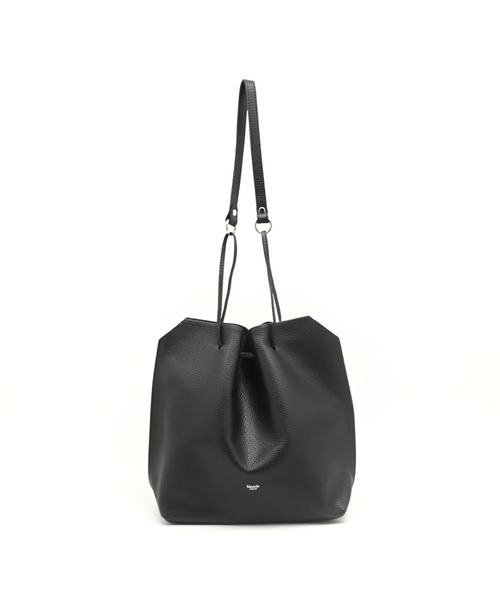 blancle(ブランクレ)の「blancle S.LEA DRAPE DRAWST BAG(ショルダーバッグ・レディース・ブラック/ベージュ系その他・FREE)」の1枚目の写真