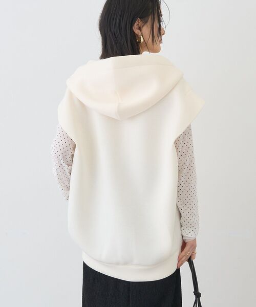 AMERICAN HOLIC（アメリカンホリック）の「ポンチZIPフーディーベスト（ベスト・レディース・アイボリー/杢グレー/チャコールグレー/ブラック・FREE）」の7枚目の写真