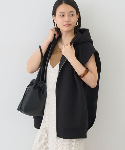 AMERICAN HOLIC（アメリカンホリック）の「ポンチZIPフーディーベスト（ベスト・レディース・アイボリー/杢グレー/チャコールグレー/ブラック・FREE）」の11枚目の写真