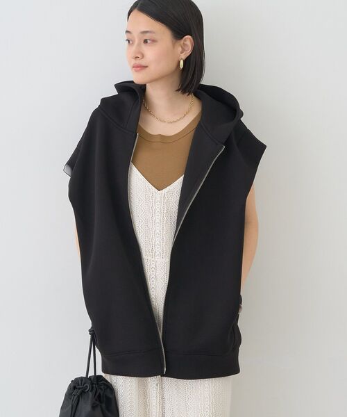 AMERICAN HOLIC（アメリカンホリック）の「ポンチZIPフーディーベスト（ベスト・レディース・アイボリー/杢グレー/チャコールグレー/ブラック・FREE）」の12枚目の写真