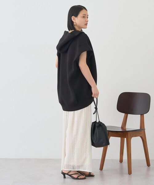 AMERICAN HOLIC（アメリカンホリック）の「ポンチZIPフーディーベスト（ベスト・レディース・アイボリー/杢グレー/チャコールグレー/ブラック・FREE）」の16枚目の写真