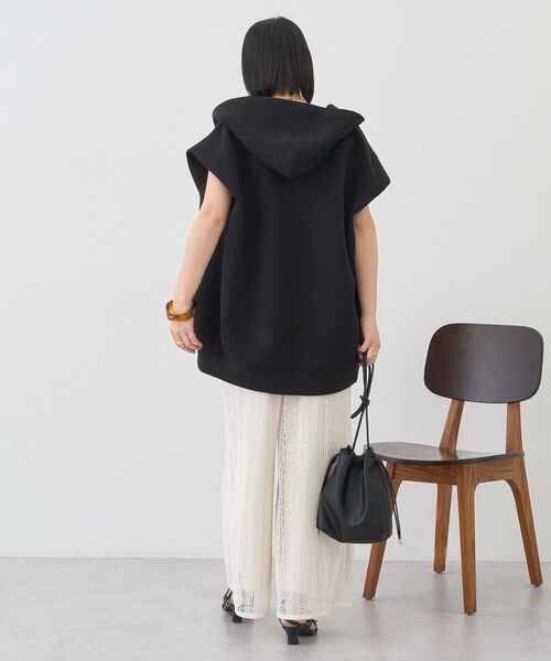 AMERICAN HOLIC（アメリカンホリック）の「ポンチZIPフーディーベスト（ベスト・レディース・アイボリー/杢グレー/チャコールグレー/ブラック・FREE）」の17枚目の写真