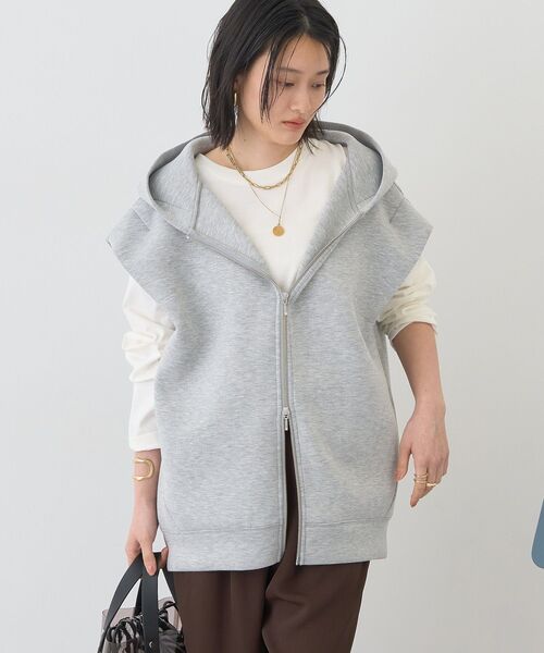 AMERICAN HOLIC（アメリカンホリック）の「ポンチZIPフーディーベスト（ベスト・レディース・アイボリー/杢グレー/チャコールグレー/ブラック・FREE）」の19枚目の写真