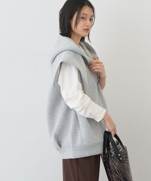 AMERICAN HOLIC（アメリカンホリック）の「ポンチZIPフーディーベスト（ベスト・レディース・アイボリー/杢グレー/チャコールグレー/ブラック・FREE）」の20枚目の写真