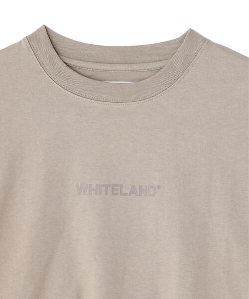 WHITELAND（ホワイトランド）の「【WEB&DEPOT限定】WHITELAND/ホワイトランド/LOGO S/S TEE（Tシャツ/カットソー・レディース・ベージュ/グレー・M/S/L）」の4枚目の写真