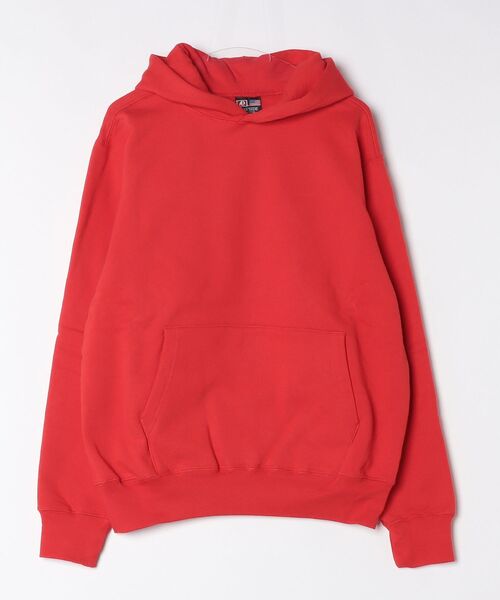 BAY SIDE（ベイサイド）の「【T18】【BAYSIDE/ベイサイド】SUPER HEAVY 16oz OVERSIZED PULLOVER（スウェット・メンズ・ナチュラル/レッド・MEDIUM）」の2枚目の写真