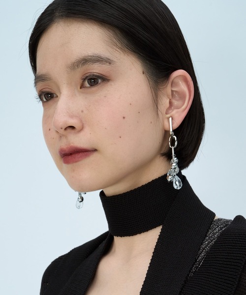 HARE(ハレ)の「クリアパーツメタルイヤリング(HARE)(イヤリング・レディース・シルバー・FREE)」の2枚目の写真