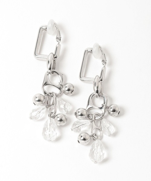 HARE(ハレ)の「クリアパーツメタルイヤリング(HARE)(イヤリング・レディース・シルバー・FREE)」の5枚目の写真