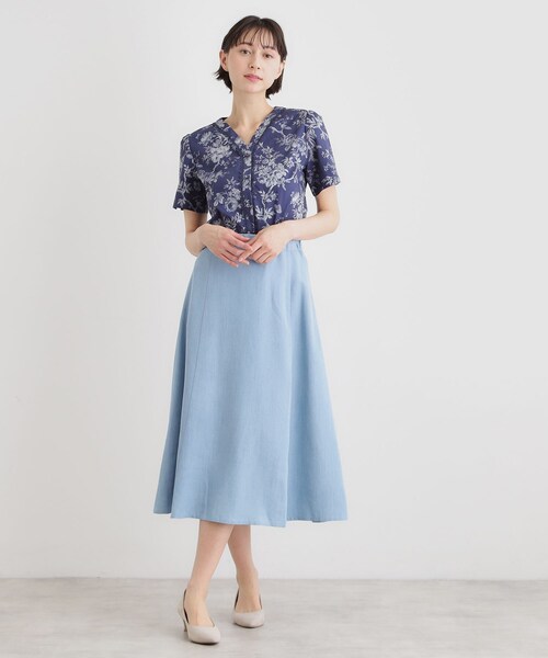 LAURA ASHLEY(ローラアシュレイ)の「【洗える/コットン100%/3colors/同柄アイテムあり】ウォールド ガーデン柄ブラウス(シャツ/ブラウス・レディース・ネイビー系/ダークグリーン系/ブルー系・38/40)」の13枚目の写真