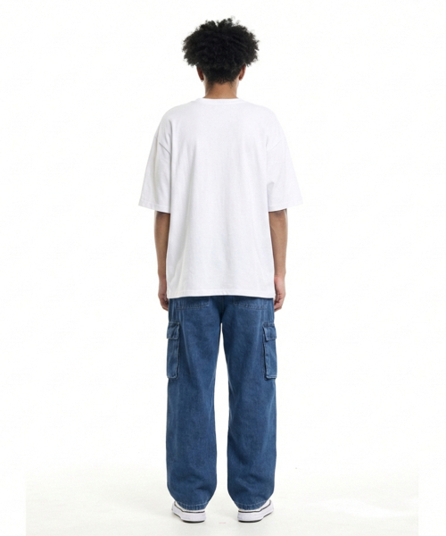 CREAM SODA LAB(クリームソーダラボ)の「シーアルエスディーエル スタンダードカーゴデニムパンツ ディープブルー(デニムパンツ・レディース・その他・L/XL)」の8枚目の写真