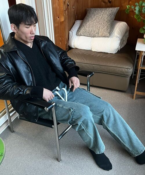 CREAM SODA LAB(クリームソーダラボ)の「シーアルエスディーエル スタンダードカーゴデニムパンツ ディープブルー(デニムパンツ・レディース・その他・L/XL)」の11枚目の写真