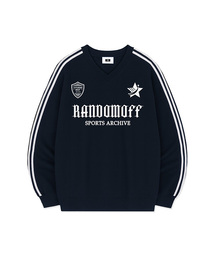 RANDOMOFF（ランダムオフ）の「STAR CREST SPORTY TRACK V-NECK OVER FIT SWEATSHIRT (4color)（スウェット）」